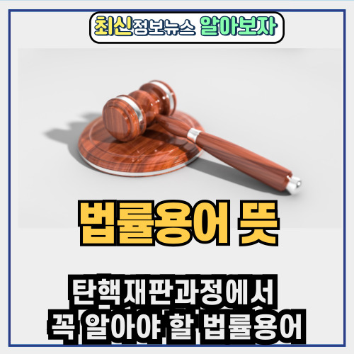  탄핵재판과정에서 꼭 알아야 할 법률용어