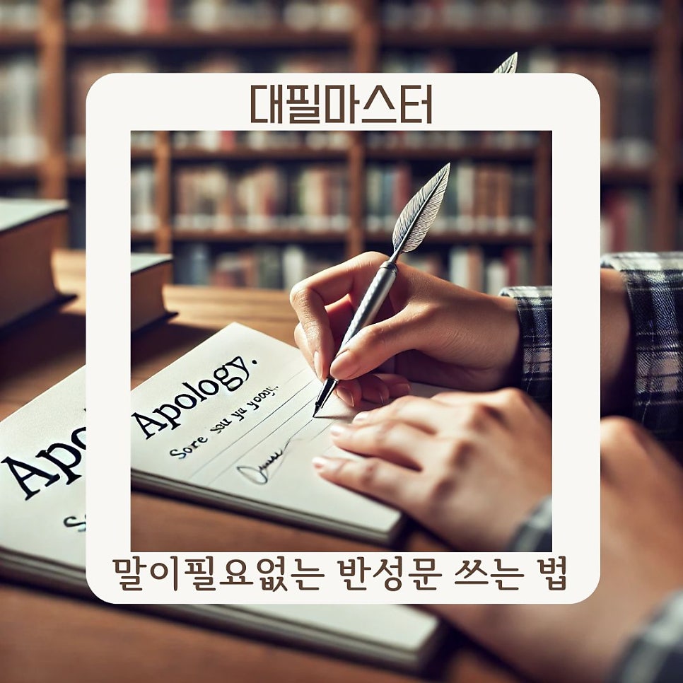 말이 필요 없는 반성문 쓰는 법! 양식부터 시작하세요.