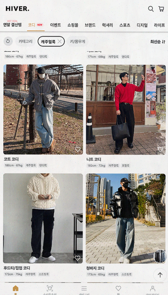  하이버로 남자 코트 스타일링을 완벽하게