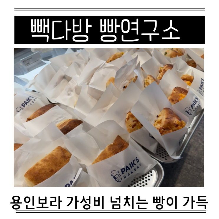  빽다방 빵연구소 빵나오는시간 추천메뉴 기흥 용인보라 주차 내부