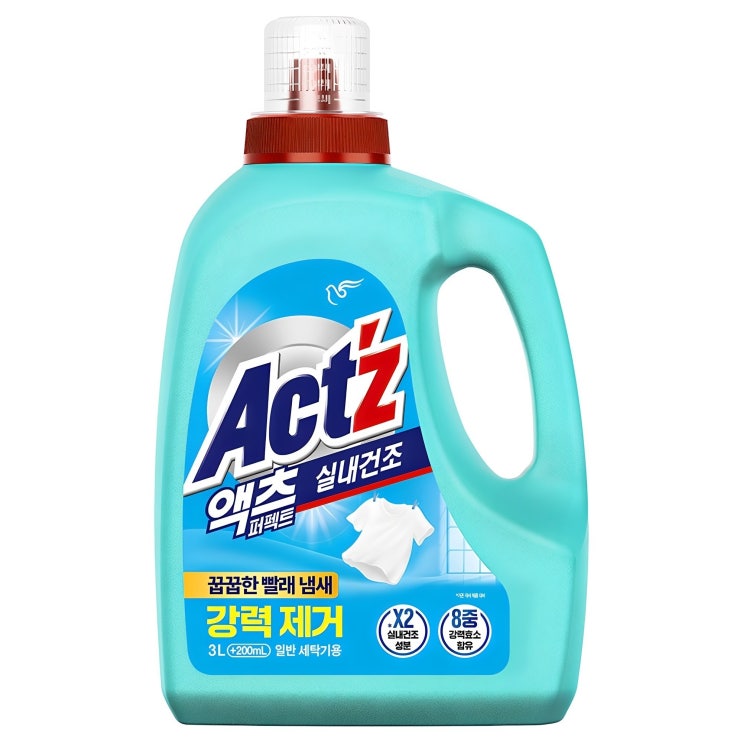 액츠 퍼펙트 실내건조 일반용 액상세제 본품, 3.2L, 1개