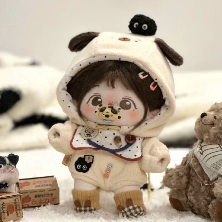  20cm 귀여운 베이지 세트 인형옷 아이돌인형옷