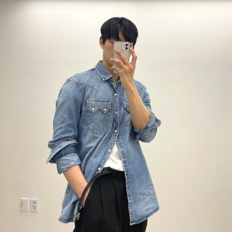 리바이스 빈티지 톱니 웨스턴 데님 셔츠 후기, 사이즈, 리뷰