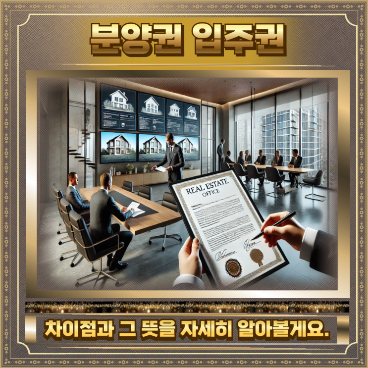  분양권 입주권 뜻 차이점 총정리