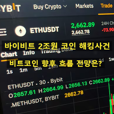 <b>비트코인 암호화폐 폭락</b> - 바이비트 2조원 규모 해킹사건의... 