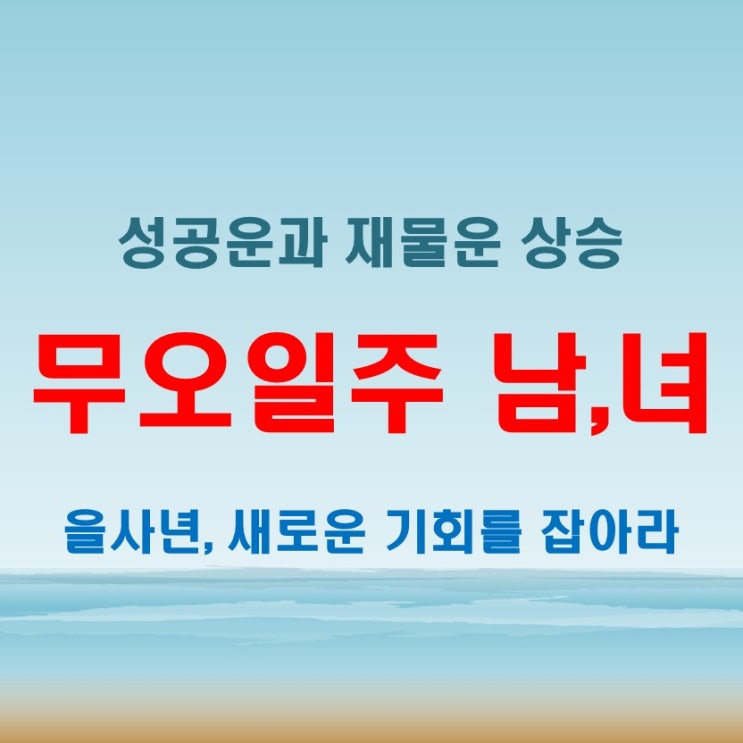  무오일주 여자 남자, 을사년에 성공운과 재물운이 상승할까?