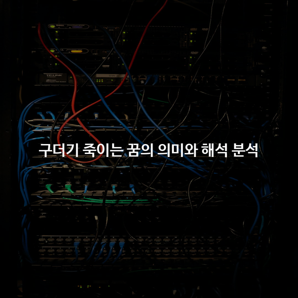 구더기 죽이는 꿈의 의미와 해석 분석
