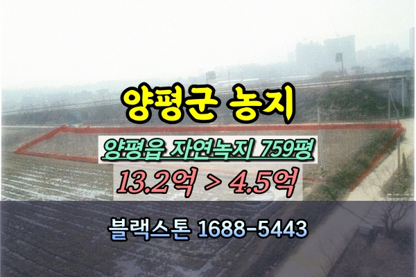 양평군토지 경매 농지 1천평이하 5억 백안리 [2024타경387]