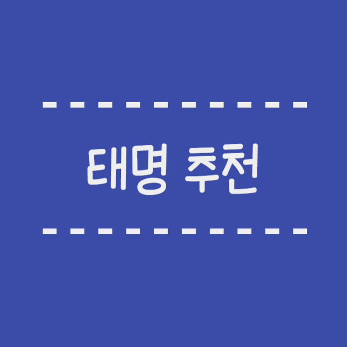  태명추천 2025년 뱀띠 남자, 여자, 쌍둥이 추천