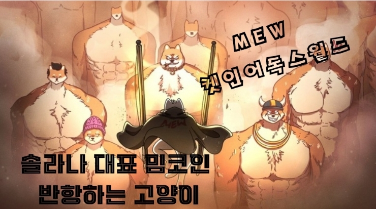  솔라나 대표 밈코인 "반항하는 고양이" MEW 켓인어독스월드