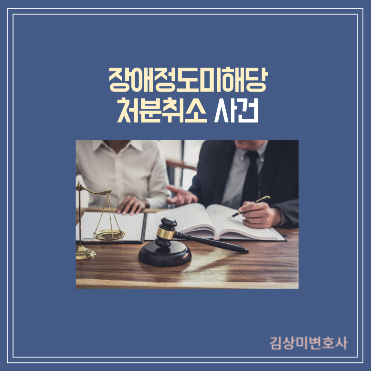  [부산/울산/경남 장애등급 변호사] 장애정도미해당처분취소 사건 - 시각장애