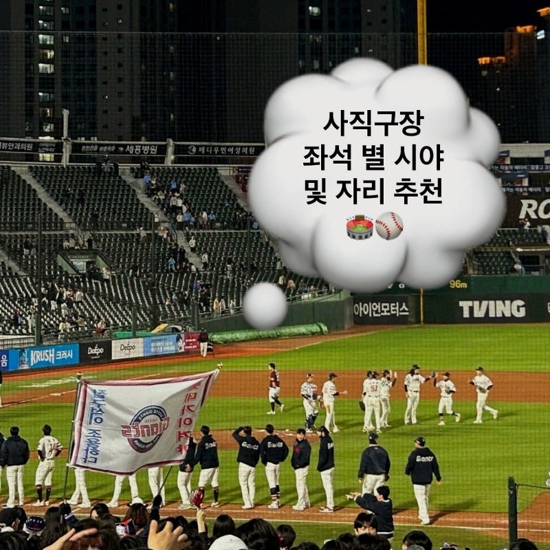 부산 롯데자이언츠 사직야구장 좌석 별 시야와 자리 추천