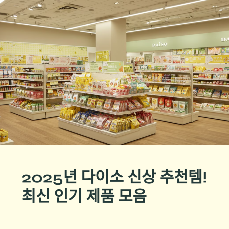  다이소 신상 추천템! 2025년 최신 인기 제품 모음