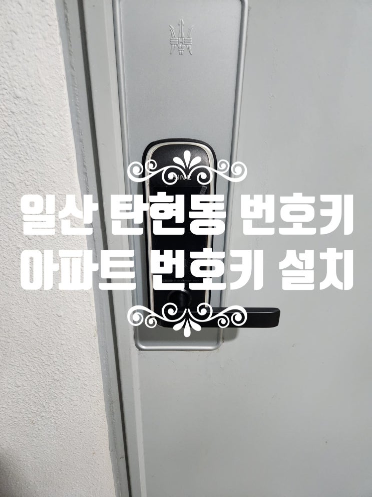  탄현동 도어락 탄현마을2단지아파트 번호키 고장 현관 스마트 도어록 설치
