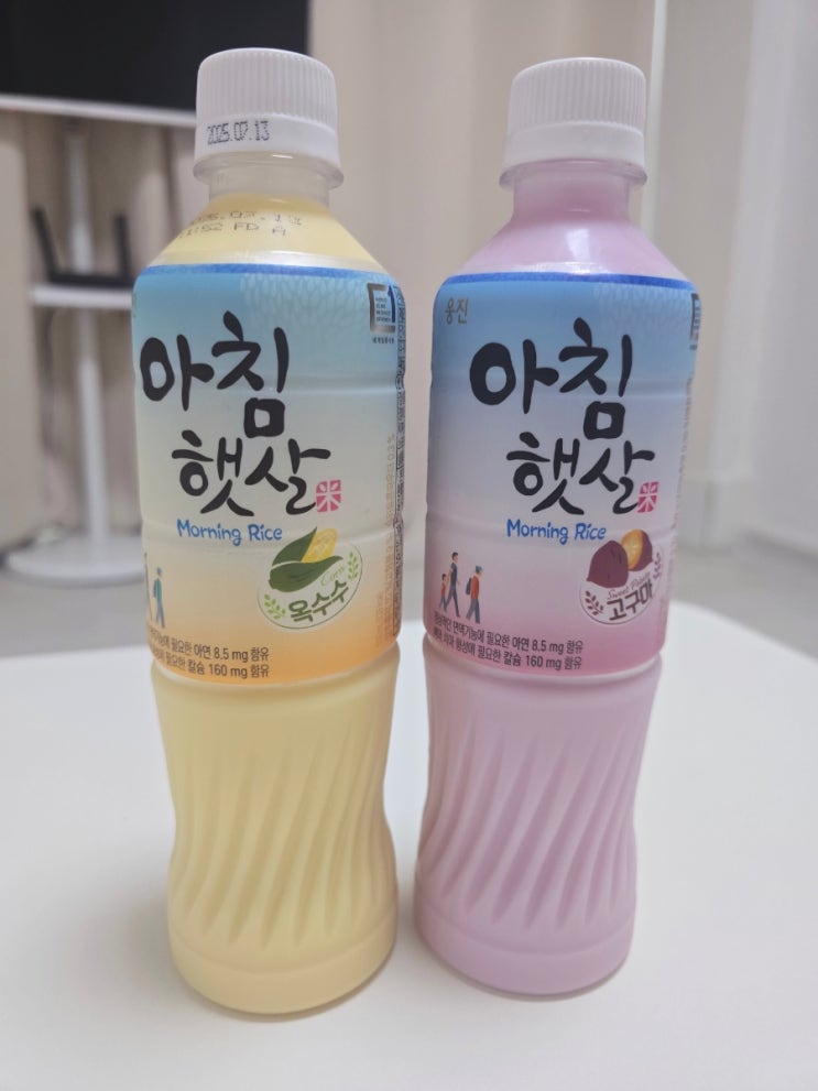  웅진음료 신상(?) : 아침햇살 옥수수맛 고구마맛 후기 (내돈내산)