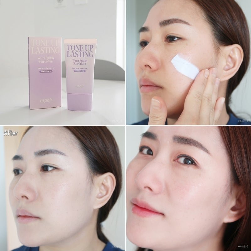 에스쁘아 톤업선크림 워터 스플래쉬 무기자차 선크림 후기