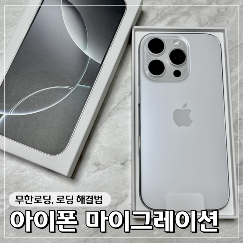 아이폰 마이그레이션 무한로딩 오류 다시 하는법 시간