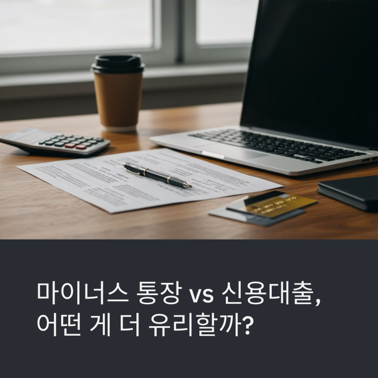  마이너스 통장 vs 신용대출, 어떤 게 더 유리할까?
