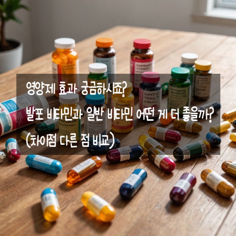 영양제 효과 궁금하시죠? 발포 비타민과 일반 비타민 어떤 게 더 좋을까?(차이점 다른 점 비....