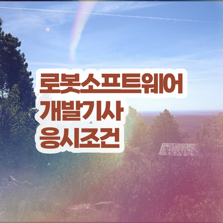  로봇소프트웨어개발기사 응시자격 인강만 듣고 간단하게 완료한 비법