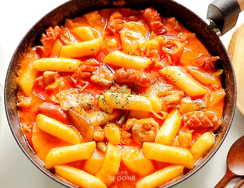 로제 찜닭 레시피 순살 닭볶음탕 만들기 넓적당면 황금레시피