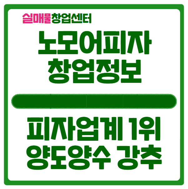 노모어피자 창업비용과 실제 수익 (feat.양도양수) 노모어피자 창업비용과 실제 수익 (feat.양도양수)