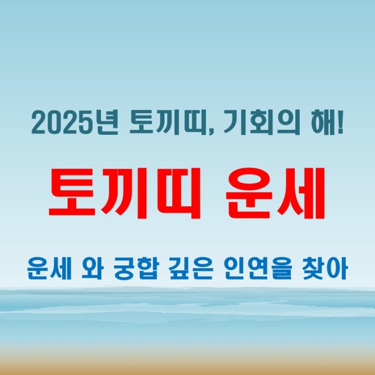 2025년 토끼띠 운세 및 궁합, 인연이 깊어지는 해일까?