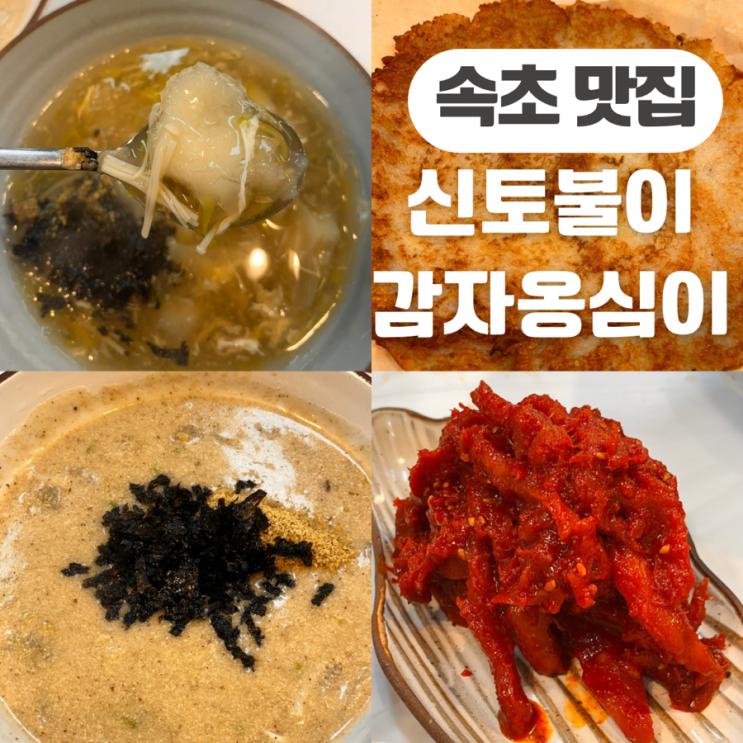  속초 웨이팅 하는 중앙시장 맛집 신토불이 감자옹심이 (들깨 감자옹심이, 전통 감자옹심이, 감자전 추천)