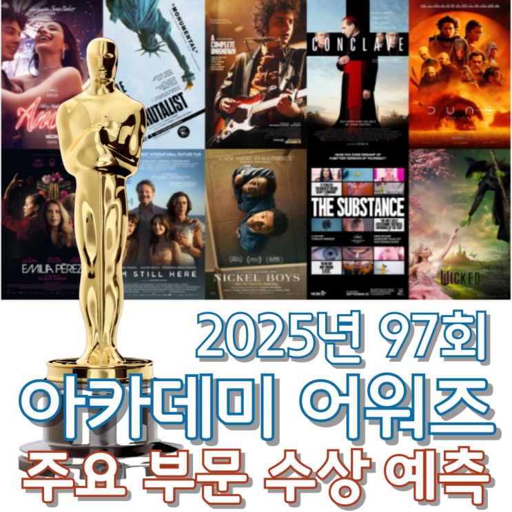  2025년 97회 아카데미 어워즈 주요 부문 수상 예측