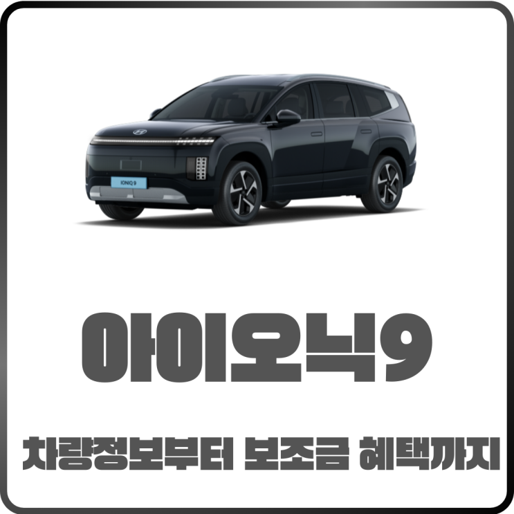  2025 아이오닉9! 실내외관 제원 가격과 보조금 정보까지 한눈에