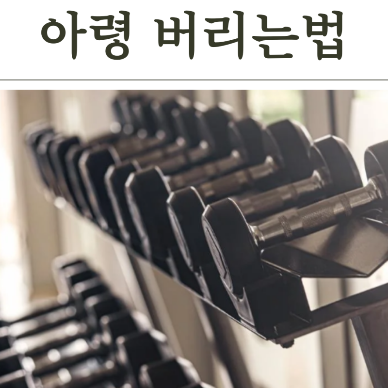 아령 덤벨 버리는법, 무료 처리 꿀팁