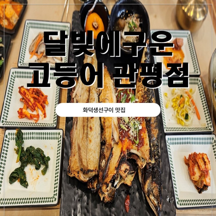  대전 생선구이 맛집 화덕생선구이 달빛에구운고등어 관평점 찐 맛집후기
