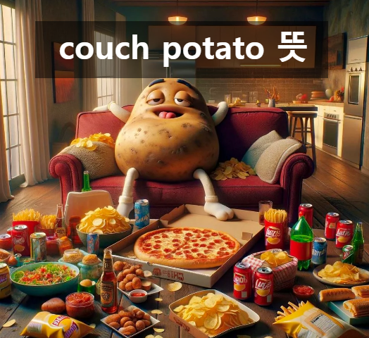 카우치 포테이토 뜻 영어로 couch potato 재미있는 영어 단어