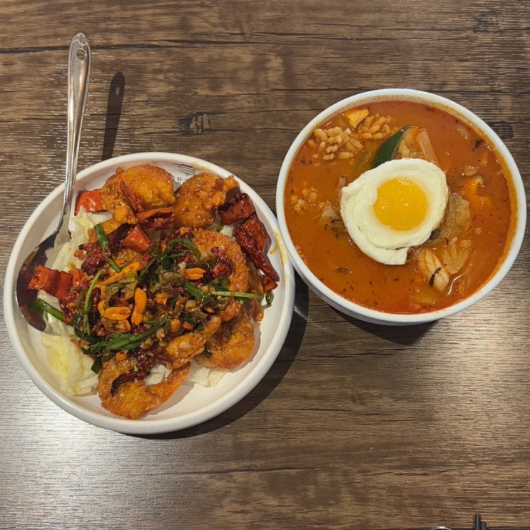  강남구청역 룸식당 중화백반 강남직영점 깐풍새우 중화국밥 후기