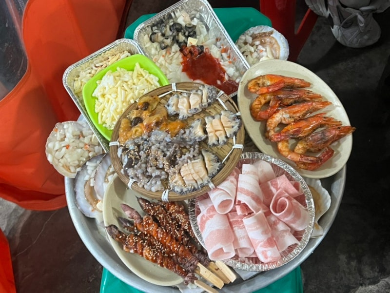 부산 송도해수욕장 아래 암남공원 조개구이 분위기 냠냠