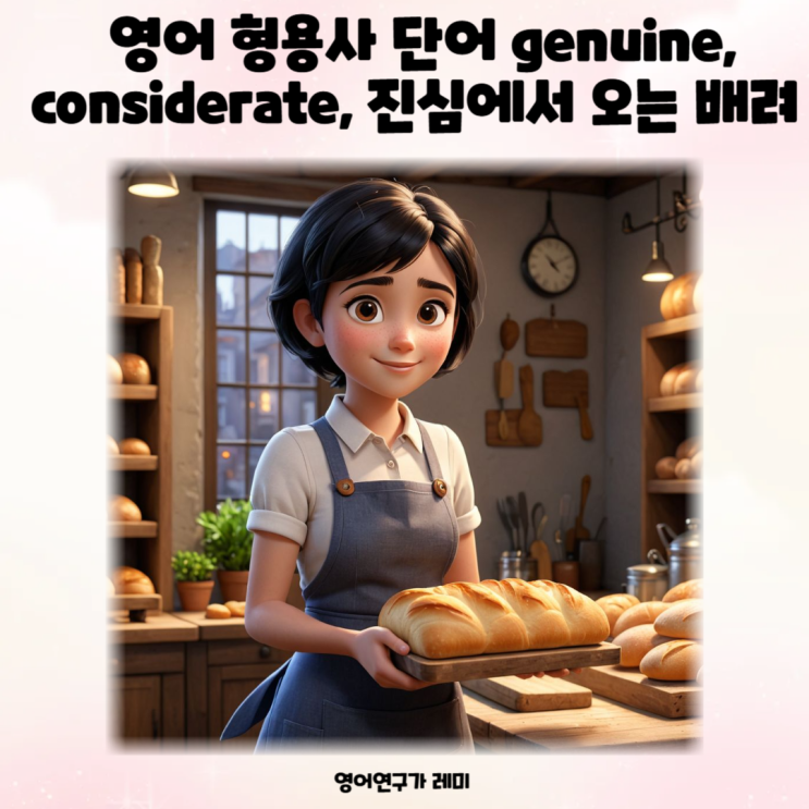 영어 형용사 단어 genuine, considerate, 진심에서 오는 배려 영어 형용사 단어 genuine, considerate, 진심에서 오는 배려