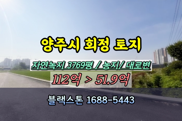  덕정역토지 경매 양주시 회정동 농지 4천평 [2024타경3599]