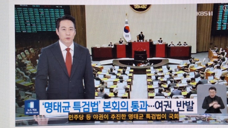  <b>명태균 특검법</b> 국회 본회의 통과…상법개정안은 보류