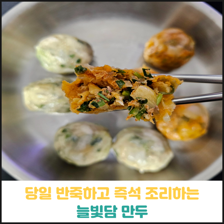 당일 반죽하고 즉석 조리하는 늘빚담 만두 후기 당일 반죽하고 즉석 조리하는 늘빚담 만두 후기