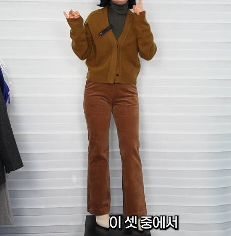  50대 60대 여성 톤온톤 코디 방법(브라운 그레이 상의 하의 컬러 코디)