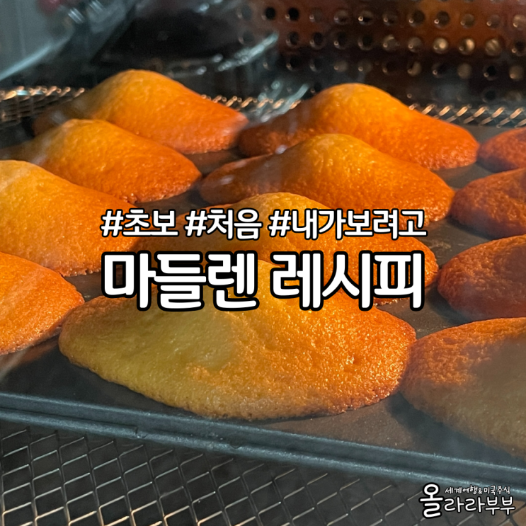  베이킹 초보 처음 만들어보는 마들렌 레시피
