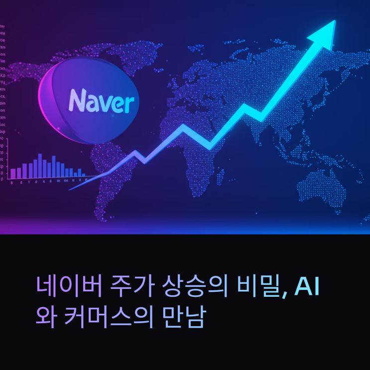  주가 상승곡선 네이버, AI 모멘텀 첫 주자는 '커머스': 반등 신호일까?