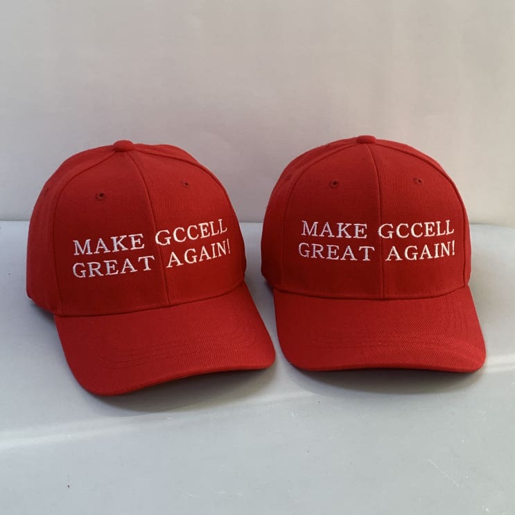 MAGA 트럼프 모자 패러디 로고 소량 제작!