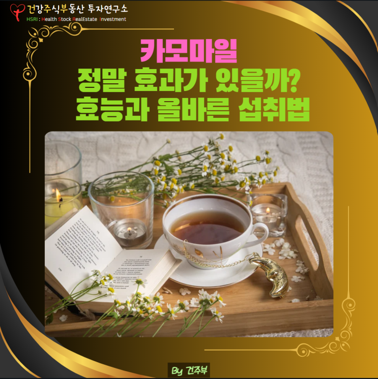  카모마일, 정말 효과가 있을까? 건강 효능과 올바른 섭취법