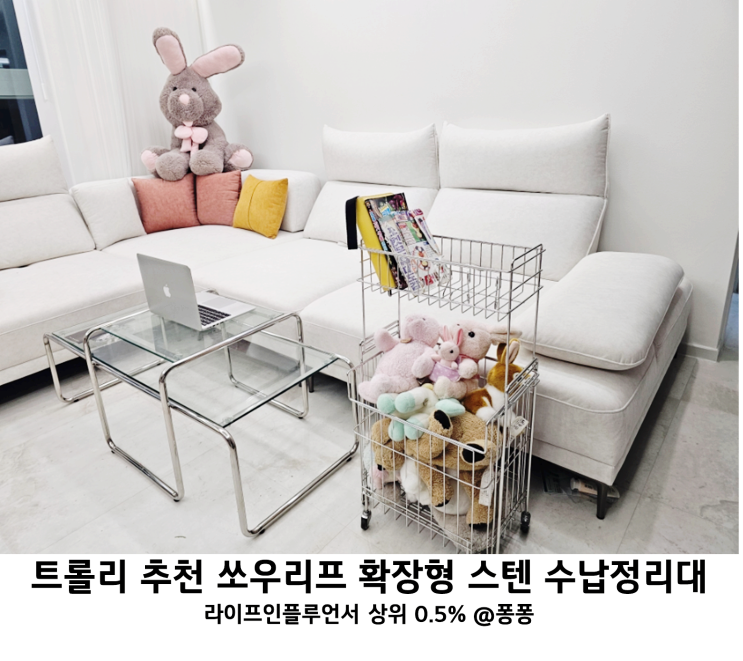  기저귀 북 트롤리 추천 쏘우리프 확장형 이동식 수납정리함 거실 주방 팬트리 화장실 싱크대 장난감 빨래 수납 정리 바구니