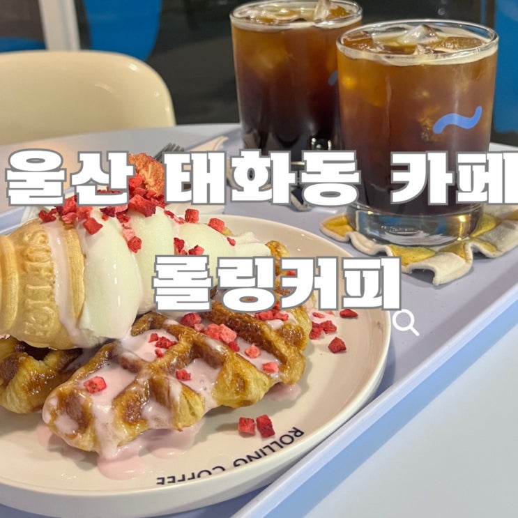  울산 태화동 애견동반 카페 : 태화동 롤링커피(크로플맛집)