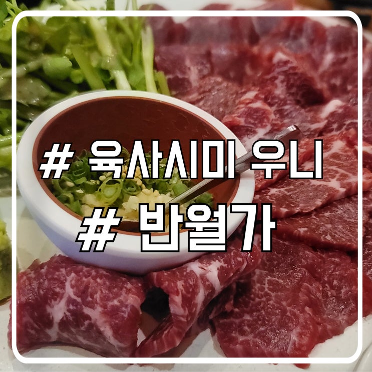  안산 고잔동 술집 맛있는 육사시미 우니 반월가