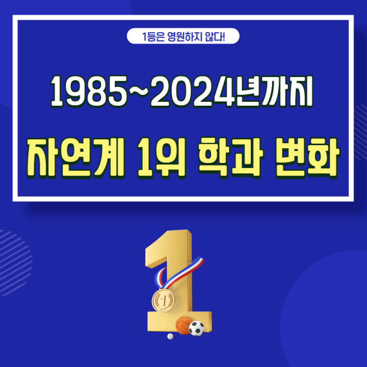  1985년부터 2025년까지 자연계 최상위 학과 변화
