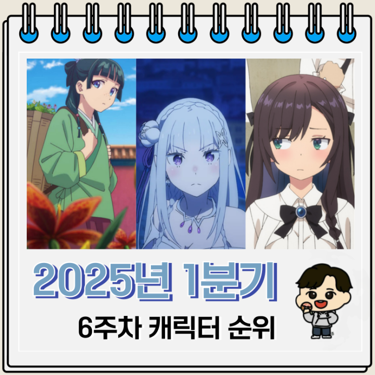 2025년 1분기 애니 여자 캐릭터 순위 Top 28 2025년 1분기 애니 여자 캐릭터 순위 Top 28