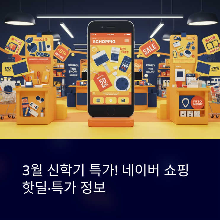  3월 신학기 특가! 네이버 쇼핑 핫딜·특가 정보 총정리